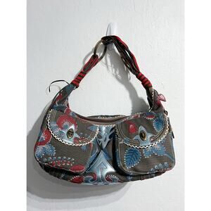 Vintage Loop NYC Purse Paisley Western Corduroy Pockets Hobo Floral Brown Y2K